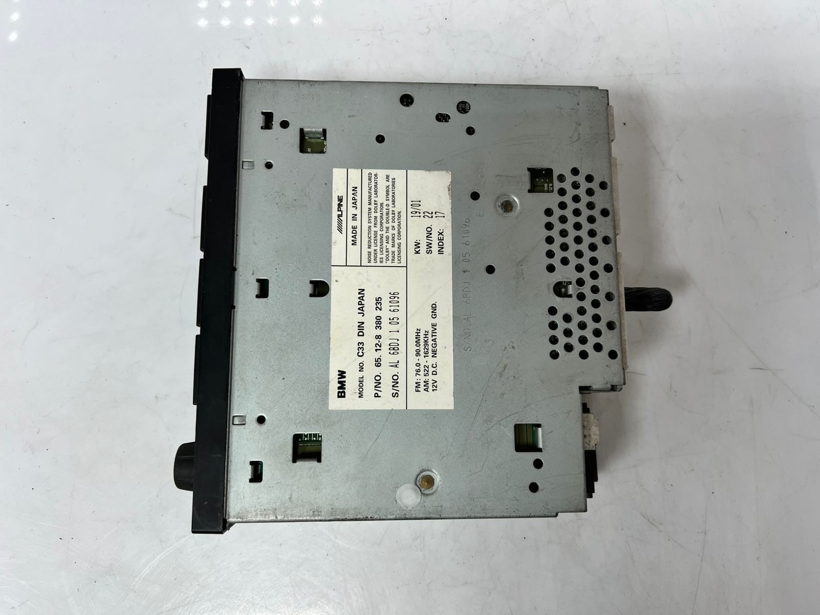 1996-2000 BMW E36 Z3 C33 DIN Radio Am Fm DC 12V Head Unit 8380235
