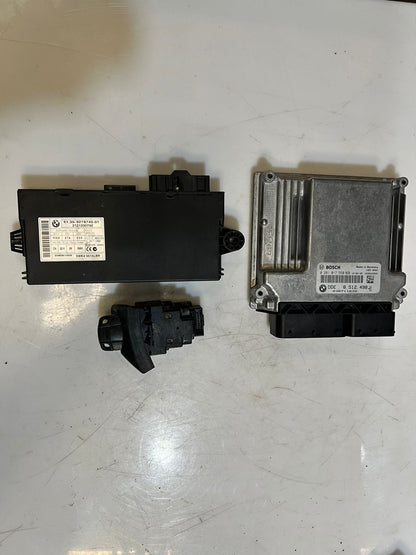 2011 BMW X1 E84 Engine Control Unit ECU SET DDE+CAS3+1 KEY 851249801 OEM