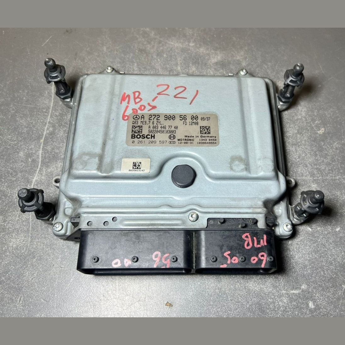 07-12 Mercedes W221 S-Class Engine Control Module Unit ECM ECU A272 9005600 OEM