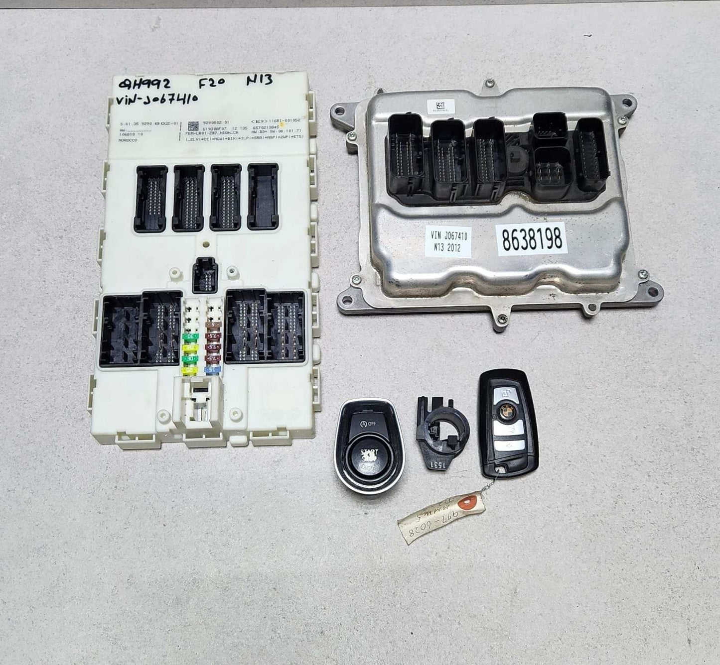2012-2015 BMW 118i Engine Control Unit 8638198 N13 116i 316i F20 F30 ECU SET