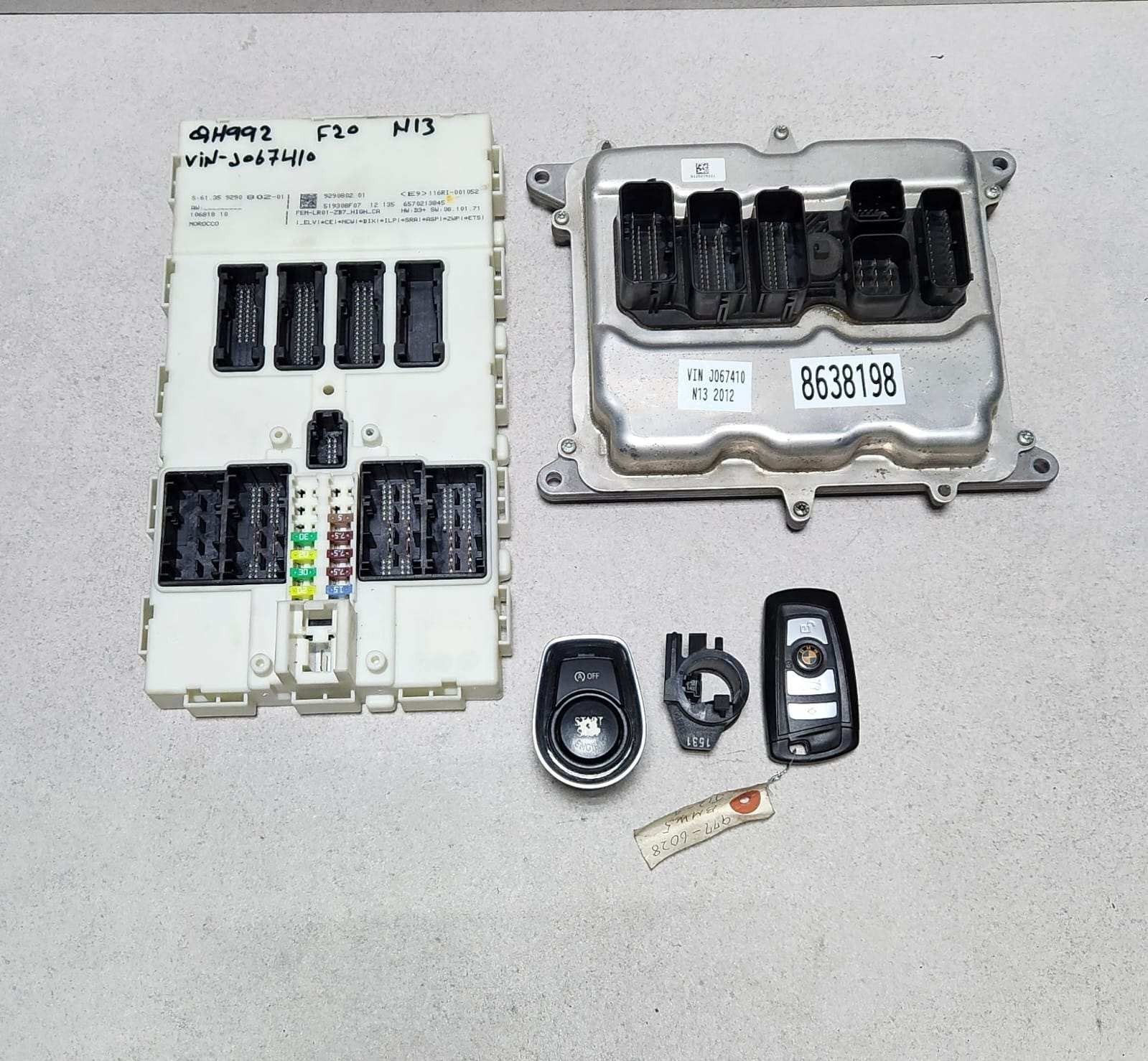 2012-2015 BMW 118i Engine Control Unit 8638198 N13 116i 316i F20 F30 ECU SET
