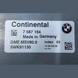 OEM BMW X5 E70 E63 N52 ENGINE CONTROL UNIT DME ECU SET 7587164 CONTINENTAL