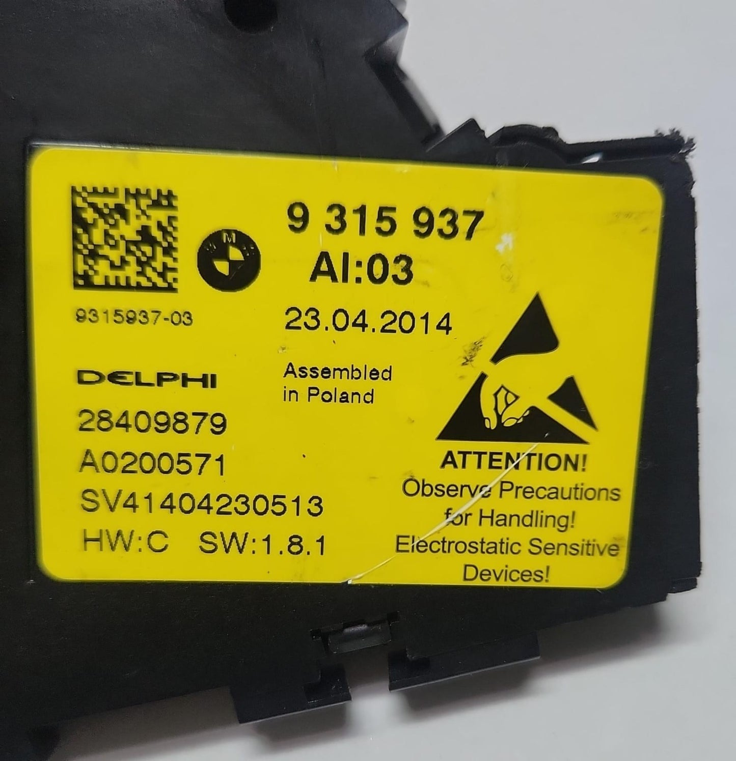 2013-2018 BMW M6 Left Driver Seat Control Switch 9315937 M6 F12 OEM