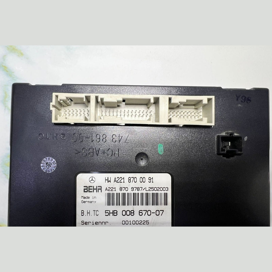 07-14 Mercedes-Benz W221 S-Class AC A/C Heater Control Module A221 8700091 OEM
