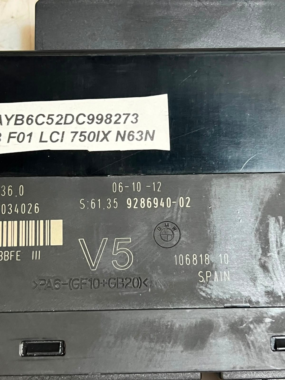2011-2013 BMW F01 F02 F06 F10 F12 F13 528i Body Control Module 9286940 OEM