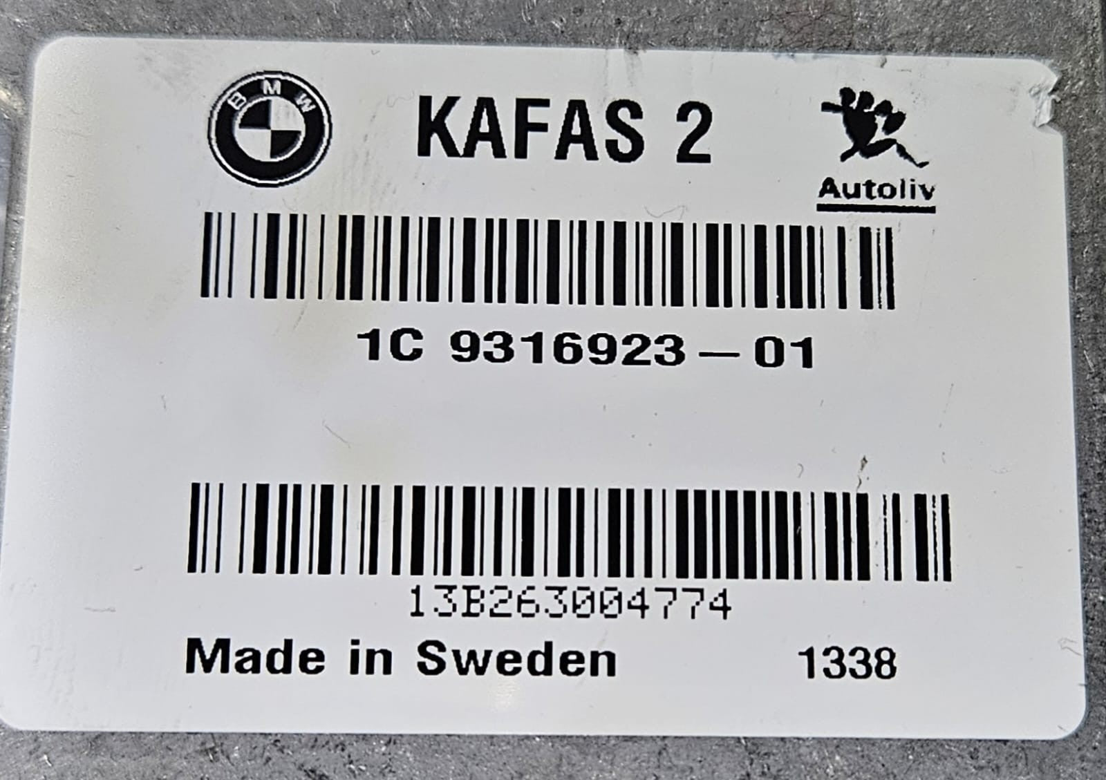 OEM BMW 3 SERIES F02 FRONT KAFAS CAMERA & CONTROL MODULE ECU 9316923