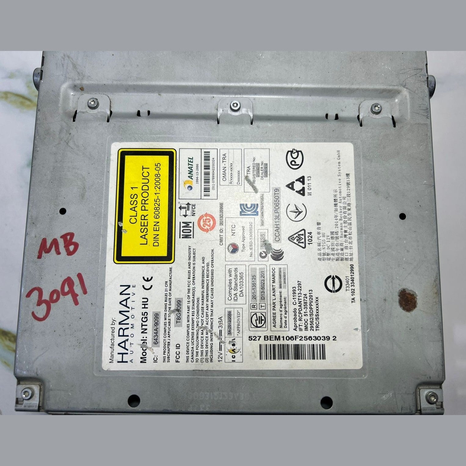 2014–2020 Mercedes-Benz W222 W217 S-Class Head Unit CD Player A217 9001002 OEM