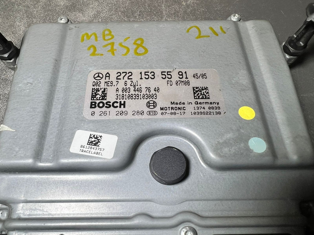 03-09 Mercedes W211 E-Class Engine Control Module Unit ECM ECU A272 1535591 OEM