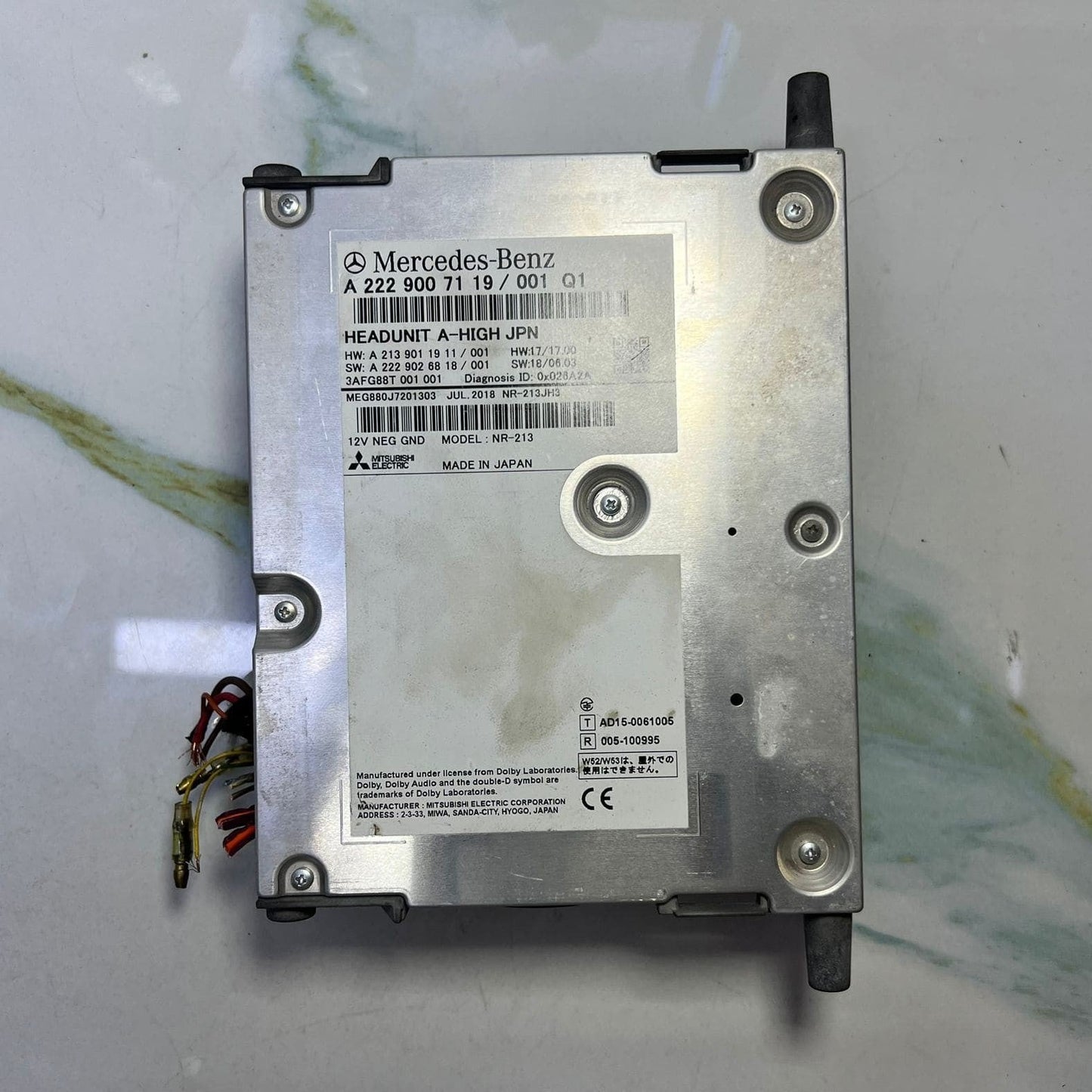 2017-2021 Mercedes-Benz AMG GT Control Unit Complete A2229007119 S-Class W222,