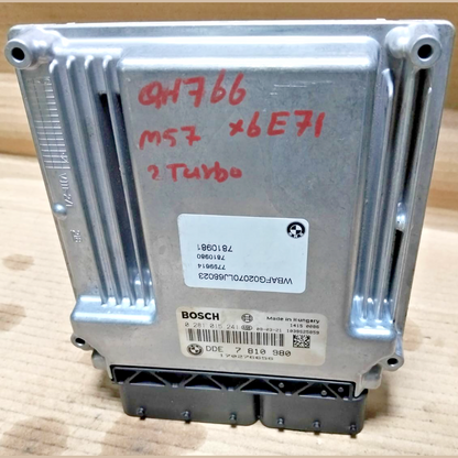 BMW X6 E71 M57 D5 TWIN TURBO M57N2 DIESEL Engine CONTROL ECU DDE 7810980 2011