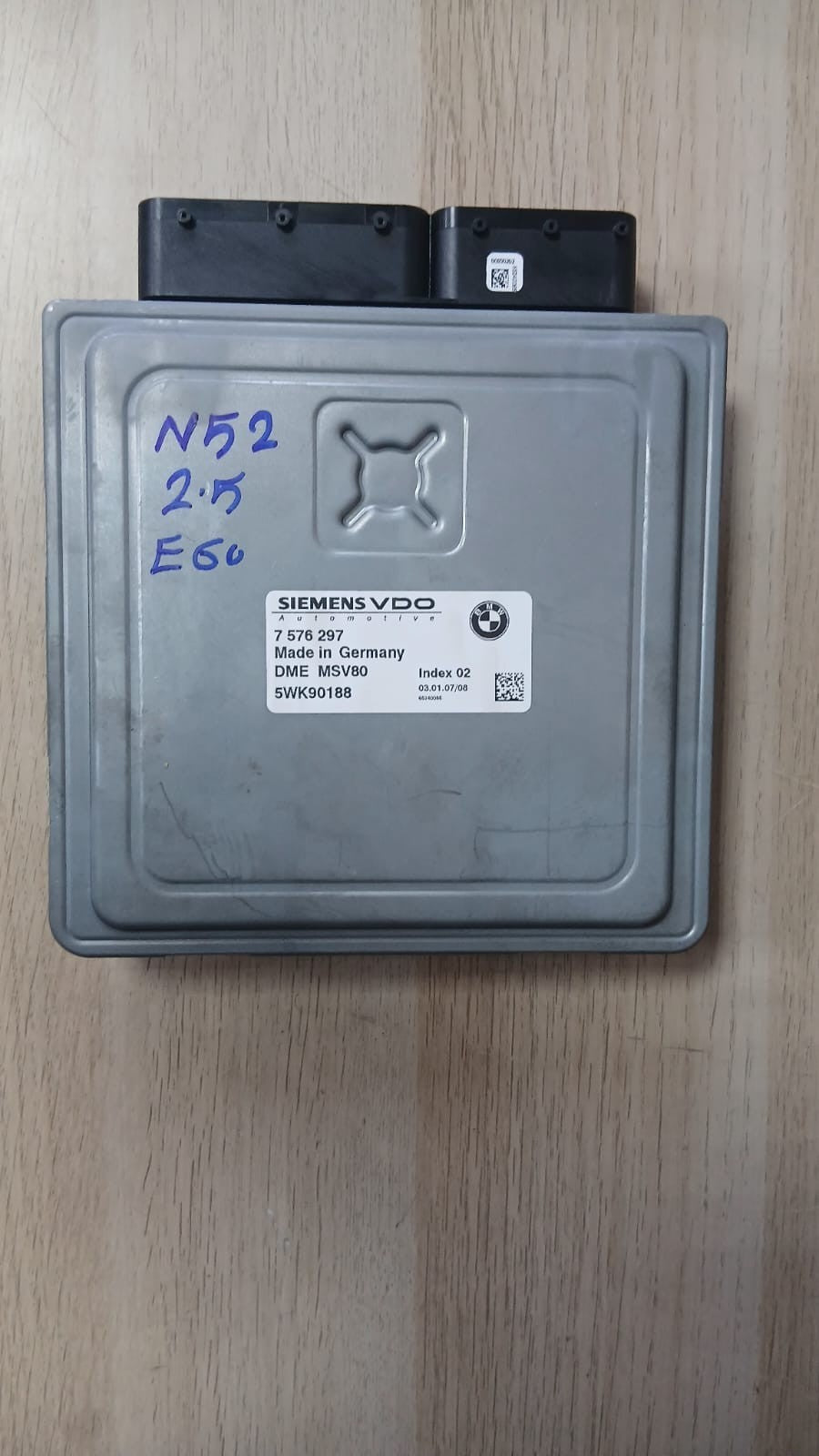 2007 BMW E60 E91 N52 2.5L Engine ECU DME SET 7576297 OEM 525i 325i Control Unit