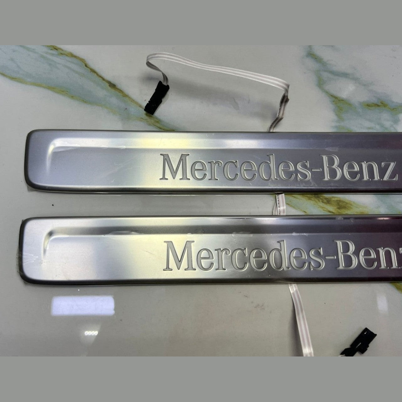 Mercedes W206 C-Class Front Entrance Trim Seal Strip Plate Cover Set A2066801801