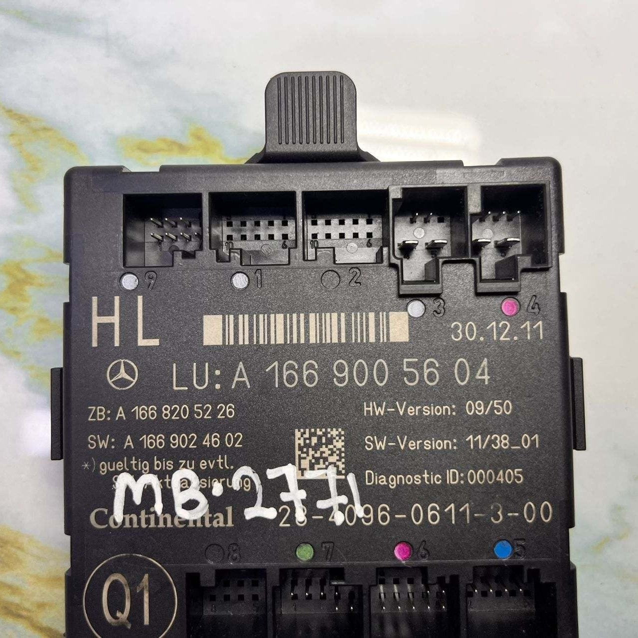 2012-2013 Mercedes-Benz ML550 Door Control Unit A 1669005604 ML Series W166