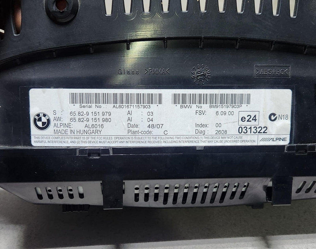 2008 BMW 335i Navigation Display Screen Monitor 9151979 E60 and E90 