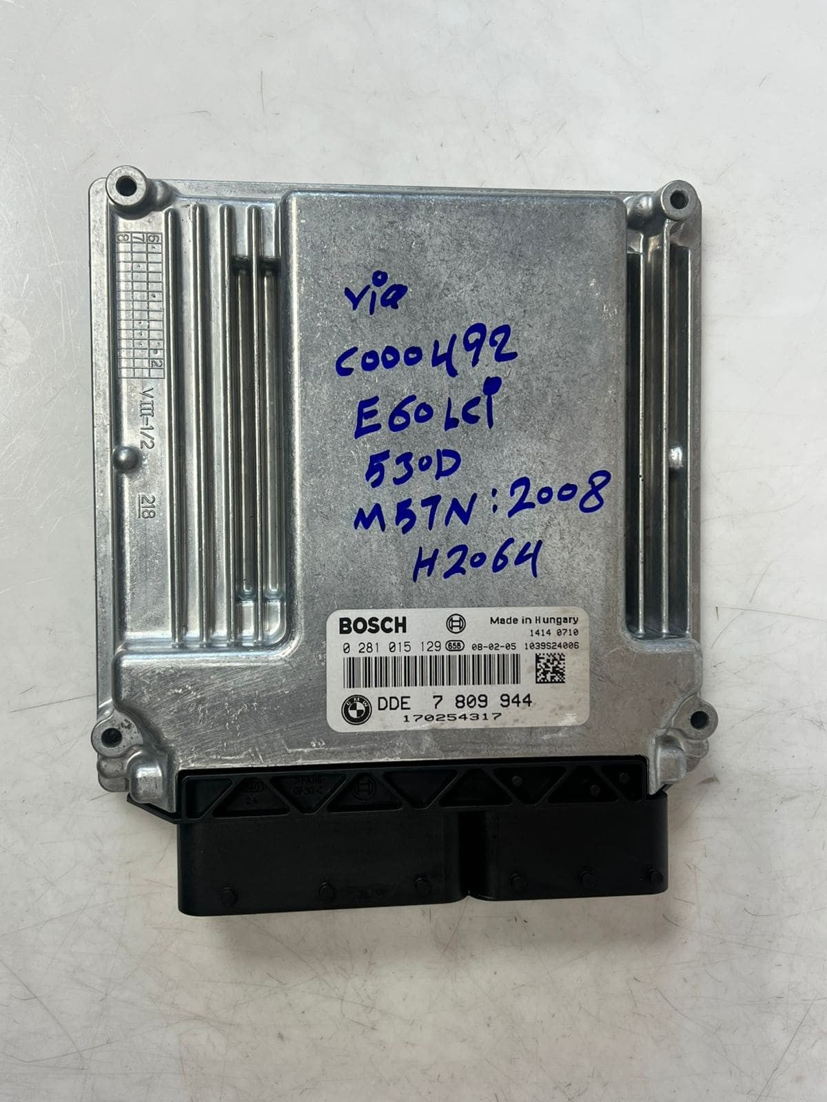 2008 BMW 530D E60 LCI M57N Engine Control Unit ECU SET DDE+CAS3 7809944 OEM