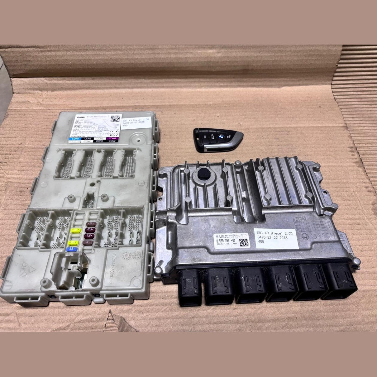 BMW G01 X3 Diesel 2.0D B47D 27/02/2018 ENGINE CONTROL UNIT SET - 8599197