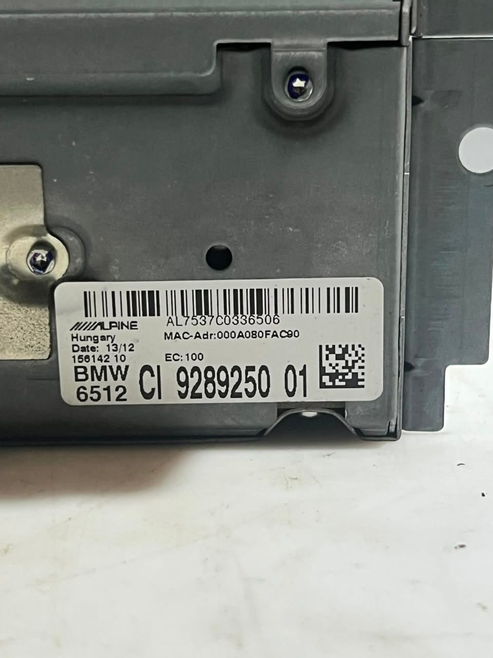 BMW 5' F02 F10 F11 6' F06 F12 F13 535i Navigation System Head Unit High 9289250