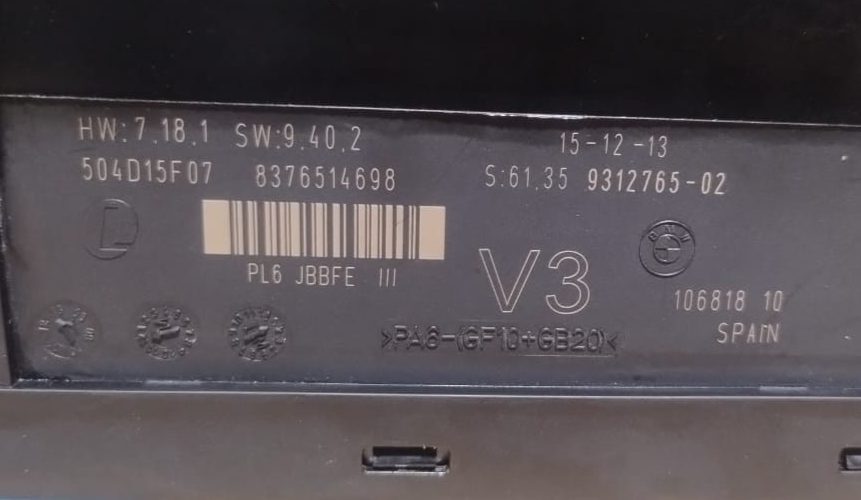 BMW F10 F11 ELECTRONIC JUNCTIONBOX JUNCTION BOX CONTROL UNIT MODULE 9312765
