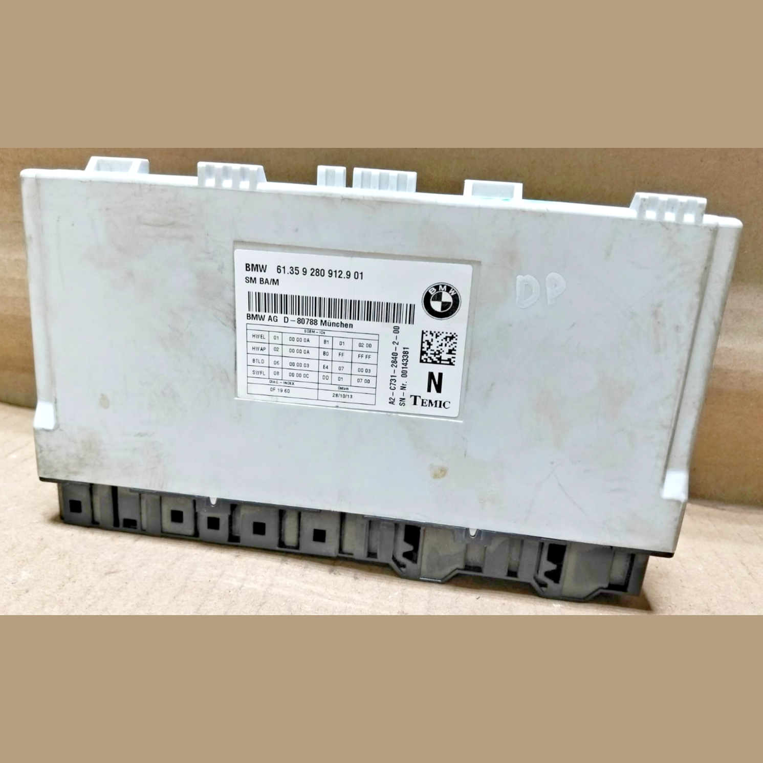 2013 BMW 335I F30 FRONT LEFT SEAT CONTROL MODULE, 613592809129, 61359280912, OEM