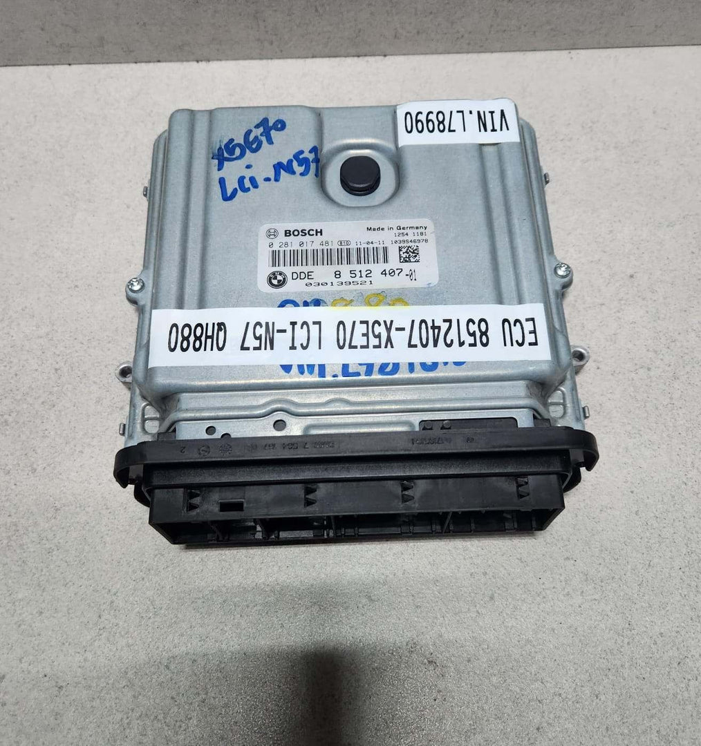 2009-2014 BMW X5 E70 LCI DIESEL Engine Control Unit 8512407 E70 E90 335D ECU SET