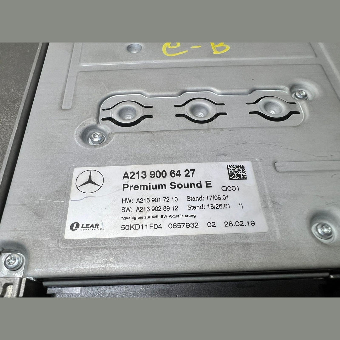17-20 Mercedes W213 Burmester Lear Sound Amplifier Assembly A213 9006427 OEM
