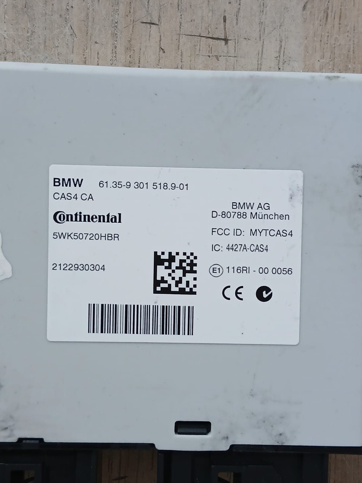 BMW 520i F10 2012-2013 N20 ENGINE CONTROL ECU UNIT + CAS + KEY 7644747