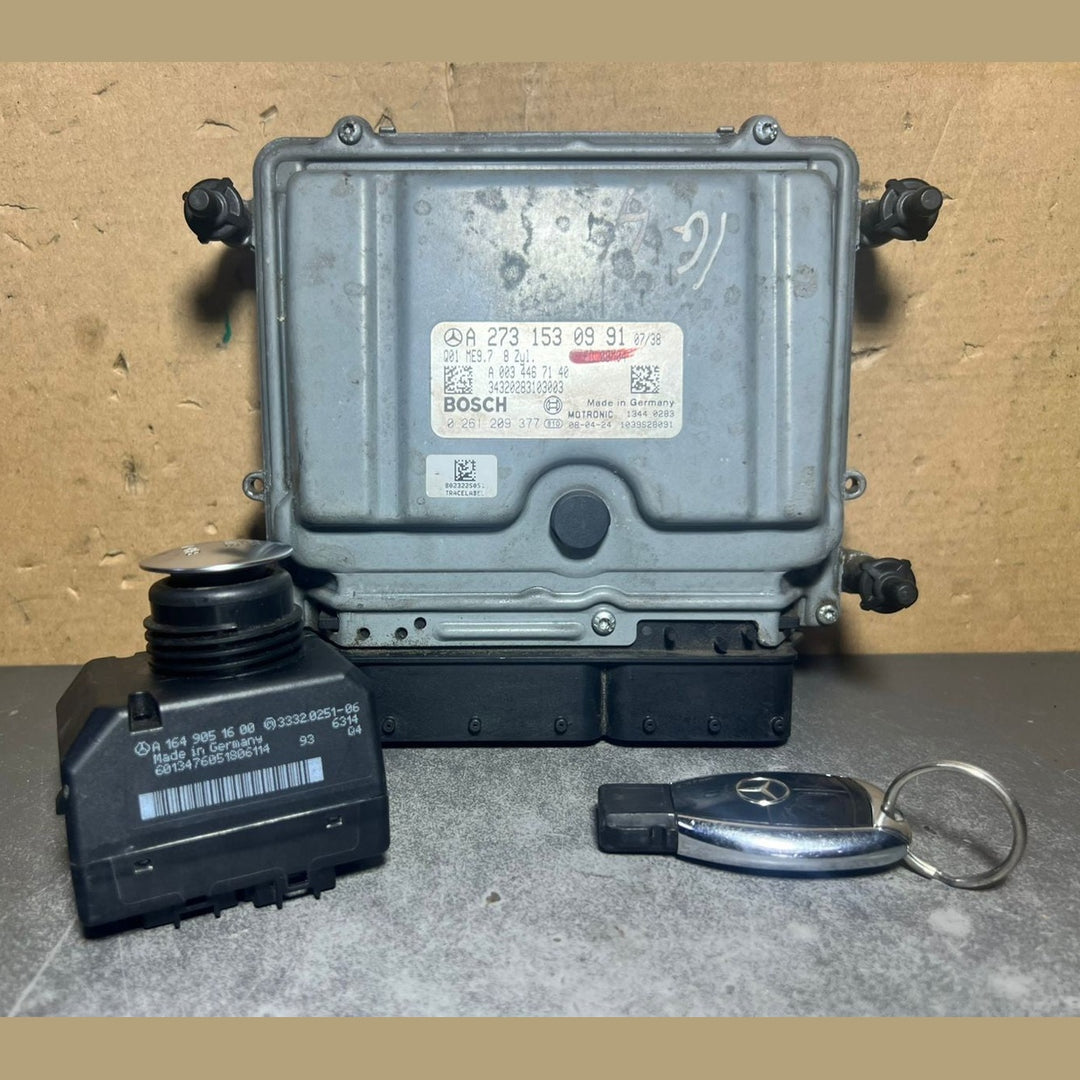 Mercedes W164 ECU Engine Control Module Ignition Key Switch Set A273 1530991 OEM