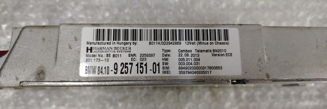 OEM BMW F20 F23 F34 1 2 3 4 5 Series GPS Combox Telematics Module 9257151