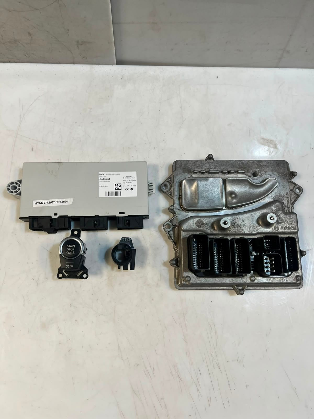 2012 BMW 5' F10 N55 535i Engine Control Module ECU SET DME+CAS4 NO KEY 7638781