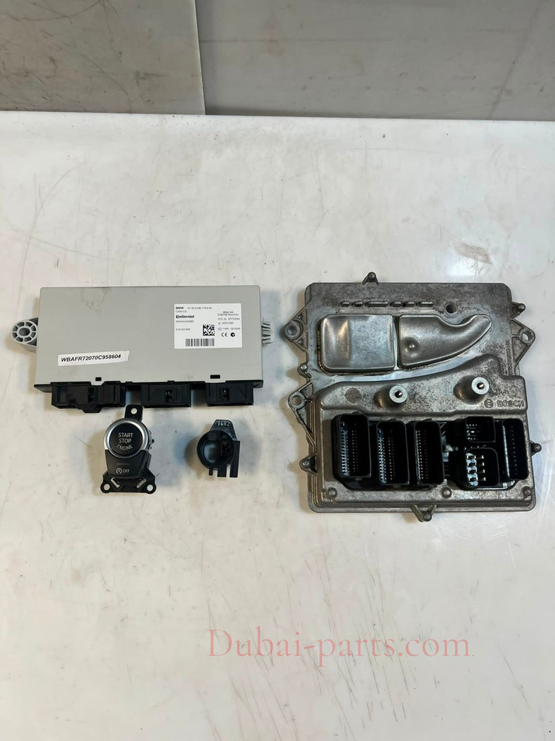 2012 BMW 5' F10 N55 535i Engine Control Module ECU SET DME+CAS4 NO KEY 7638781