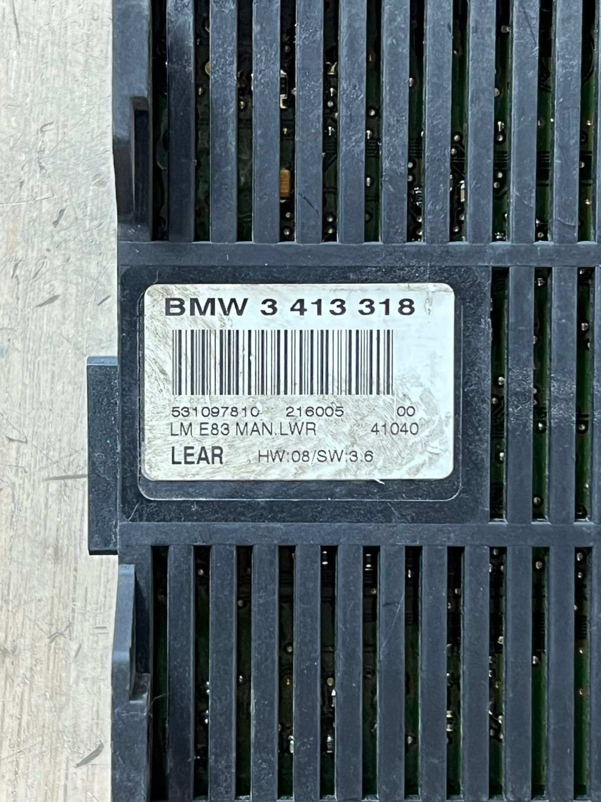 BMW X3 series E83 HEADLAMP LIGHTING LIGHT CONTROL MODULE LCM LM MAN LWR 3413318