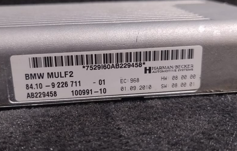 BMW E-SERIES BLUETOOTH MULA MULF2 MODULE ECU P/N 9226711