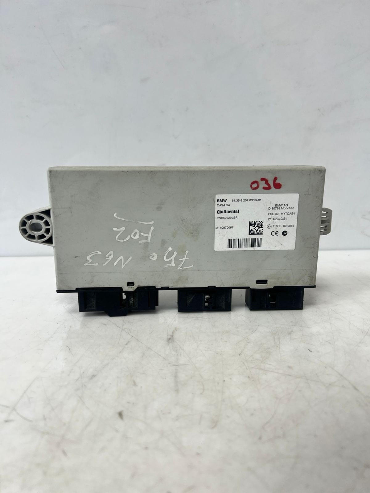 2009-2015 BMW 750Li F01 F02 X3 X4 528i 535i 550i Cas Control Module 9257036 OEM