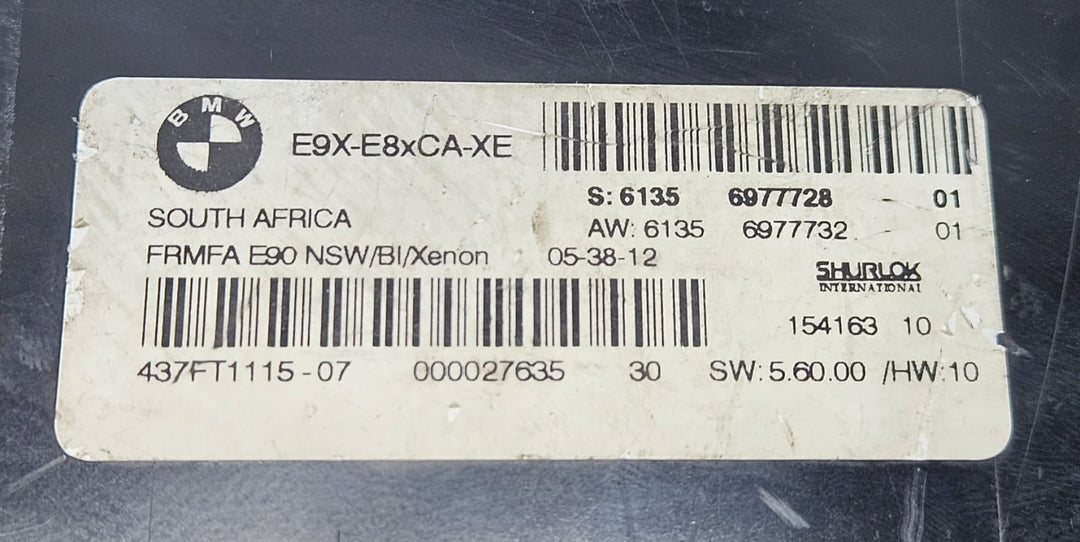 BMW E90 E91 E83 Footwell Light Control Module FRMA Xenon 6977732 OEM