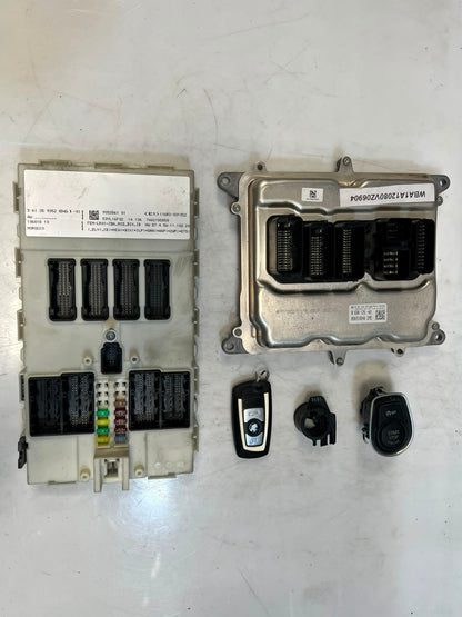 2014 BMW 1' 116i F20 N13 ENGINE CONTROL UNIT ECU SET DME+FEM+1KEY 8630125 OEM