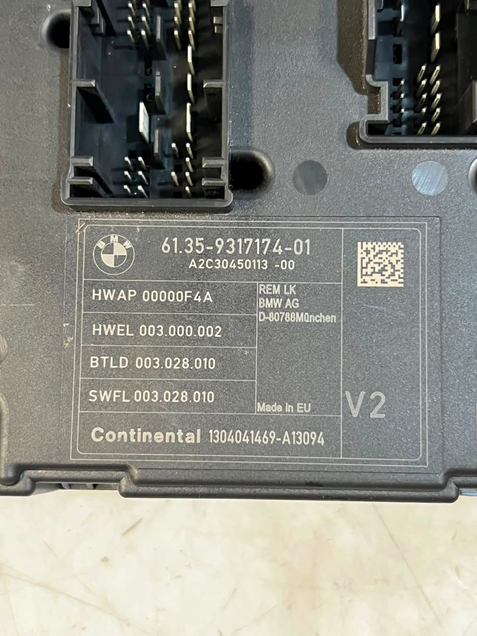 2014 BMW F34 F30 F31 F30 F36 328i Comfort/Convenience Control Module 9317174