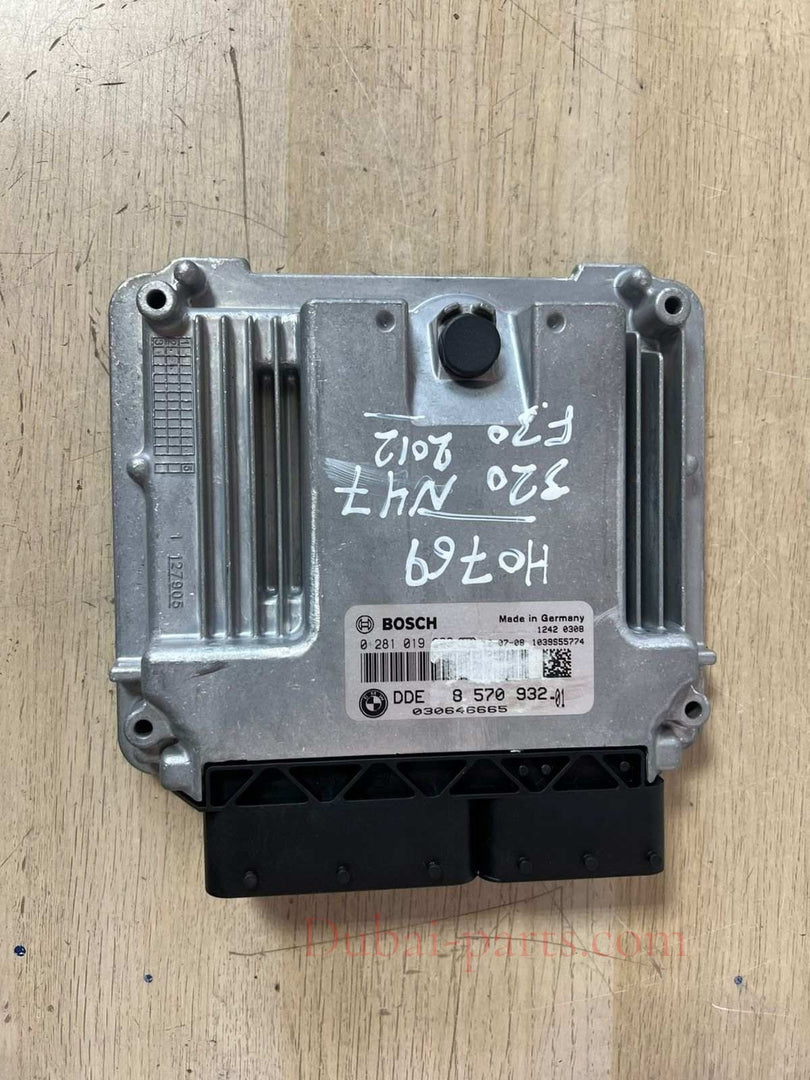 2012 BMW 320I N47D F30 Engine Control Unit COMPLETE SET DDE + FEM + 1KEY 8570932