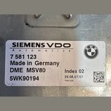 BMW E90 328I 530I X5 Z4 N52 MSV80 08-10  ECU ENGINE CONTROL MODULE UNIT 7581123