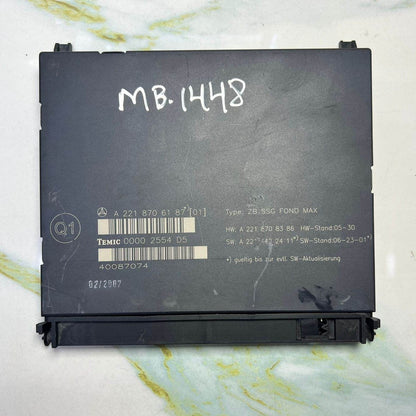 2007-2009 Mercedes-Benz S600 Rear Seat Control Unit A2218706187 S-Class W221