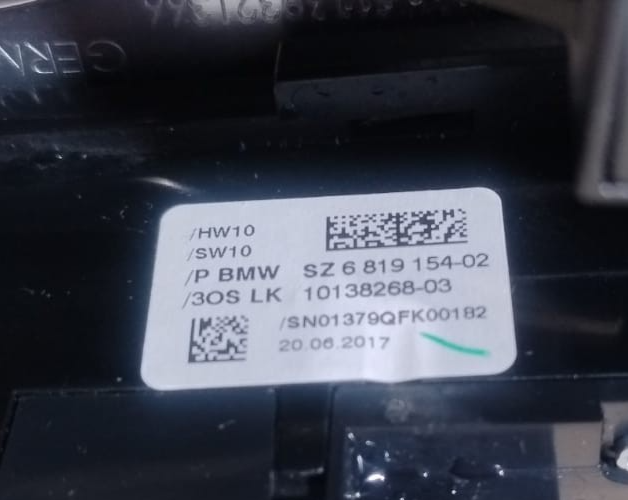 BMW G11 G12 CENTER CONSOLE TRIM COVER WITH KNOB CONTROLLER SWITCHES,  9352292