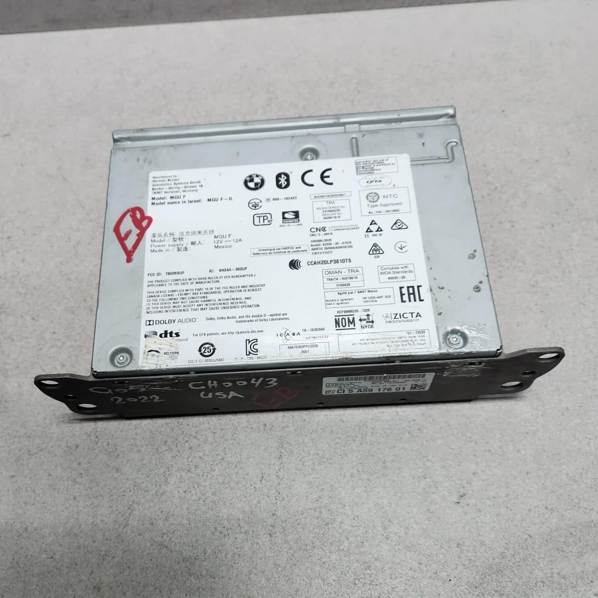 2022 BMW M340i Audio Radio Navigation Receiver Module 5A59176 M340i and 530i 