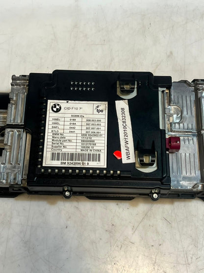 BMW 5 Series F10 F11 535i CID Central Information Display Screen 9243896 OEM