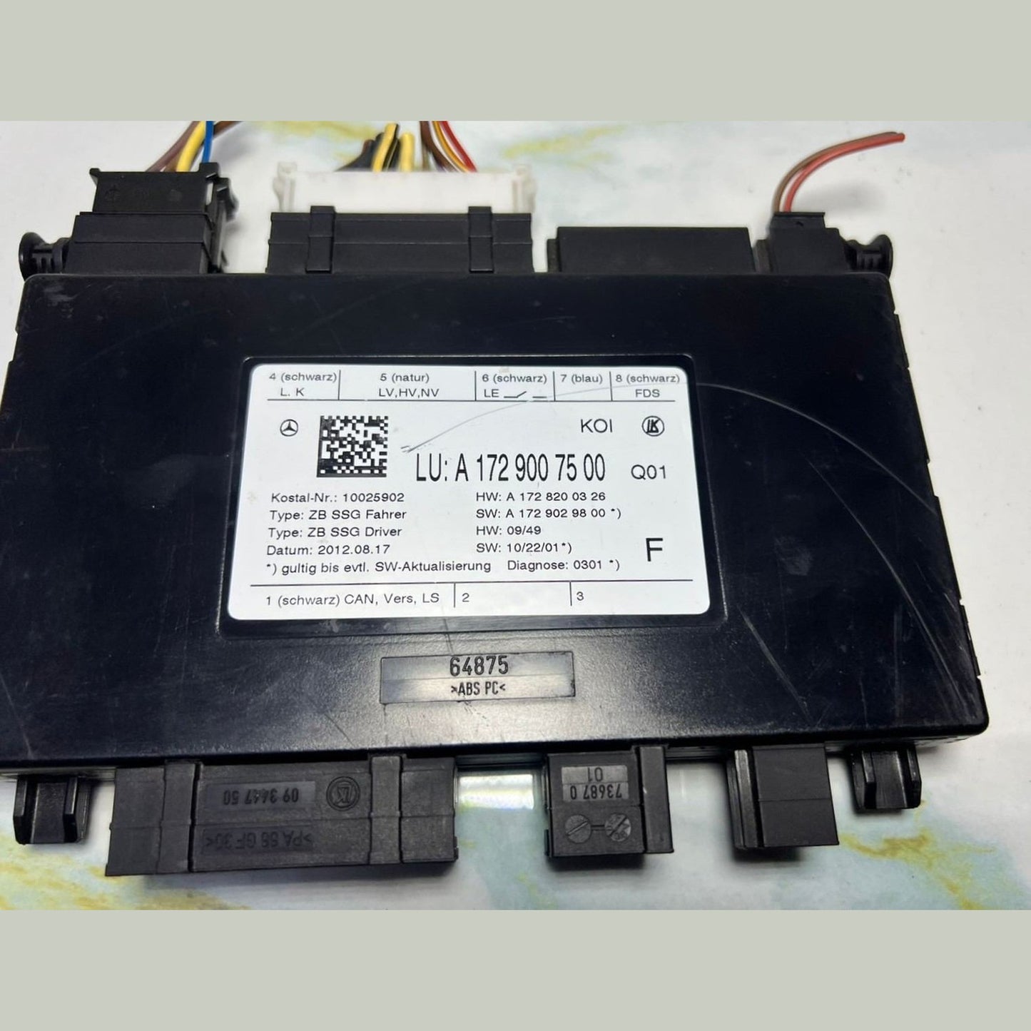 2010-2014 Mercedes-Benz C250 Front Left Seat Memory Module A 172 900 75 00