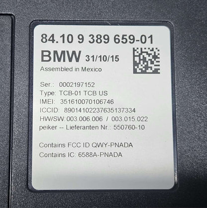 2014-2018 BMW X5 F15 F25 Telematics Communication Control Module 9389659 OEM