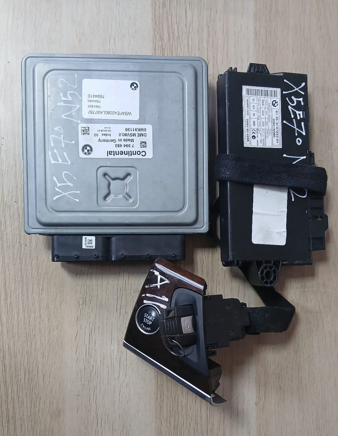 BMW X5 E70 N52 DME MSV80 ECU Kit 7594483 5WK91136 Complete Set OEM