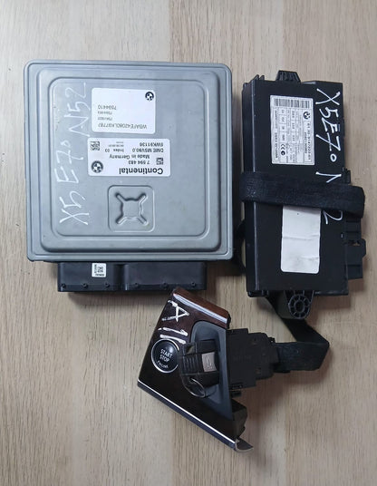BMW X5 E70 N52 DME MSV80 ECU Kit 7594483 5WK91136 Complete Set OEM