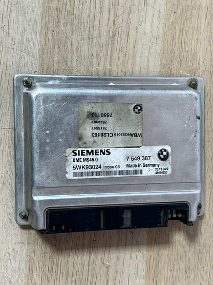 2004 BMW 525i Engine Control Unit 7549387 5 Series E60 E61 MS45.0