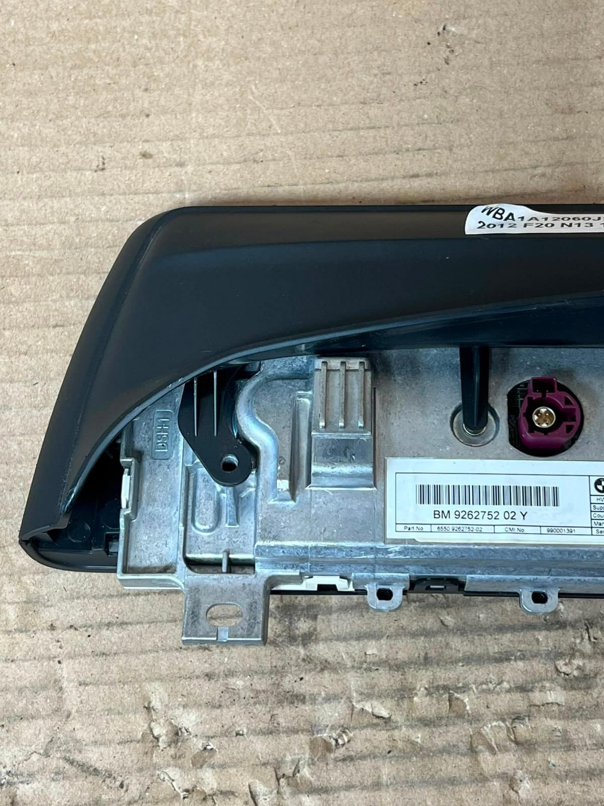 BMW 1 SER 116I F20 F21 Dashboard Multimedia 6.5 CID Display Screen 9262752 RHD