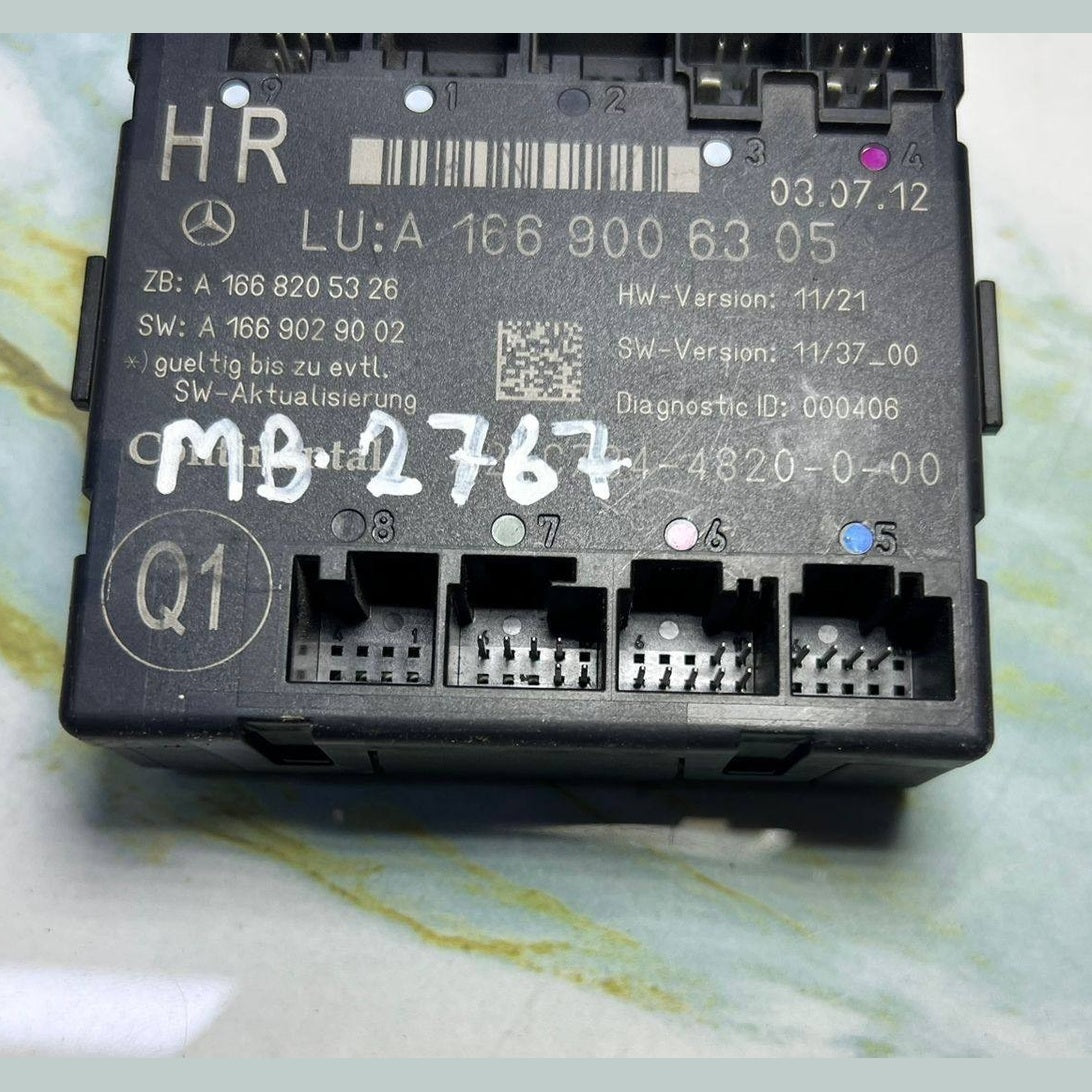2013-2016 Mercedes-Benz GL450 Door Control Unit A 1669006305 X166 GL450 and W166