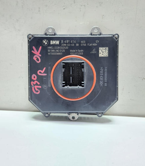 17-20 BMW M5 Adaptive LED Headlight Control Module 8491414 5,7 Series G30 G31